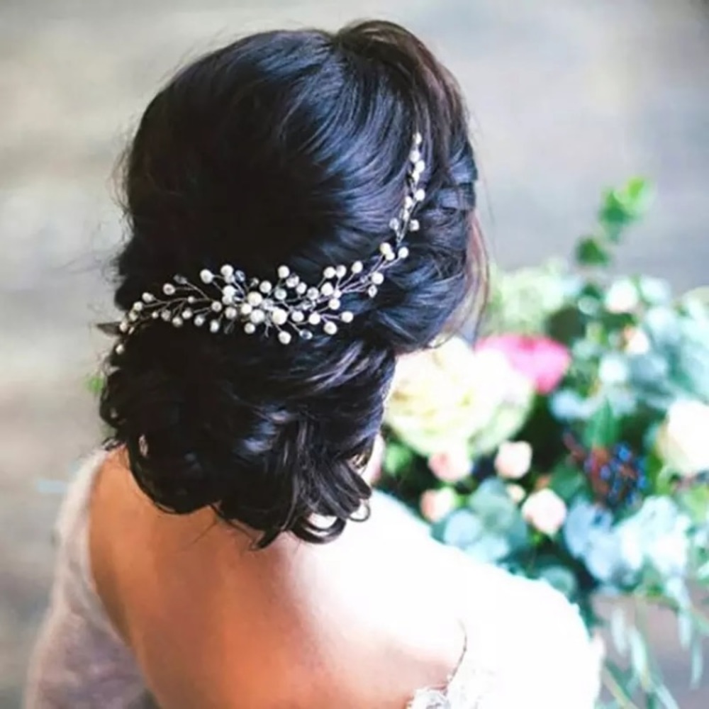 New! Pearl and Crystal Floral Hair Comb - Picture 1 of 8